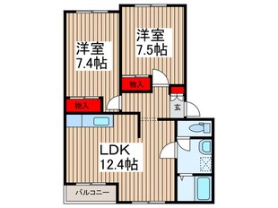 エスポワールＵＥＮＯの物件間取画像